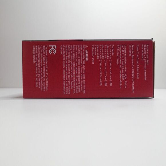 Ashland White Star LED Glass Wax Candle Set - Picture 4 of 6